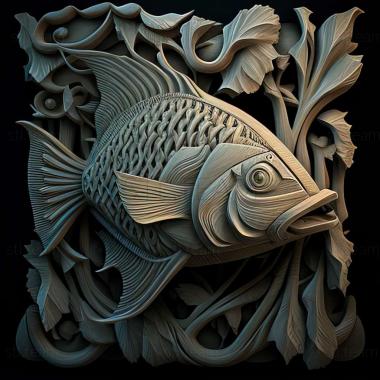 3D model Masked yulidochrome fish (STL)